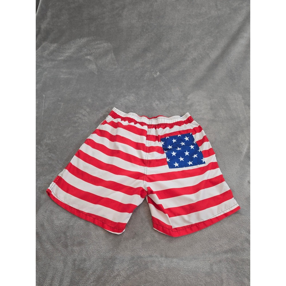 American Flag Patriotic Swim Trunks Mens Large USA Stars and Stripes Board Short - Picture 3 of 6